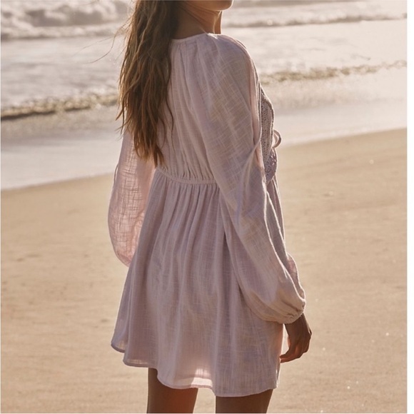 Free People Cotton Dress in dusty rose L - Picture 2 of 10